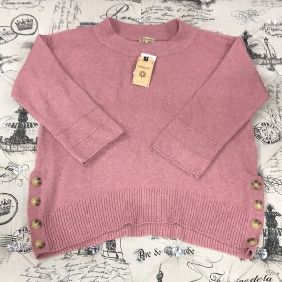 Democracy Side Button Boatneck Sweater - Picture 2 of 4